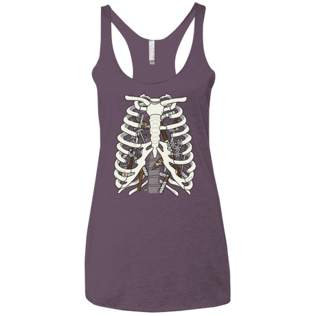 T-Shirts Vintage Purple / X-Small Anatomy of a Ninja Turtle Women's Triblend Racerback Tank
