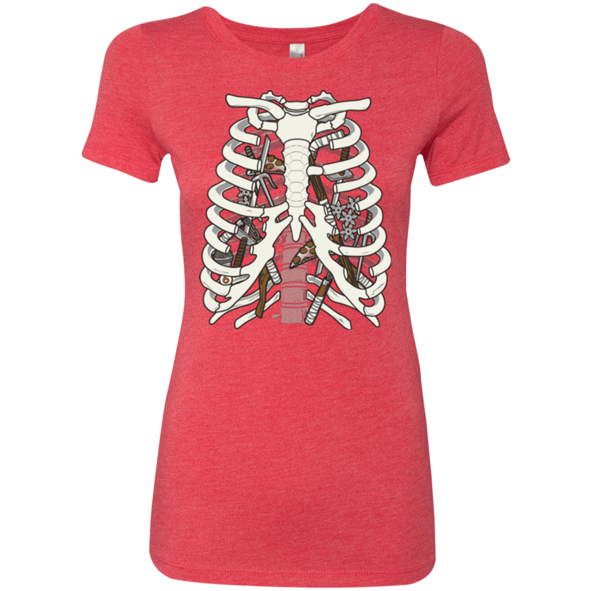 T-Shirts Vintage Red / Small Anatomy of a Ninja Turtle Women's Triblend T-Shirt