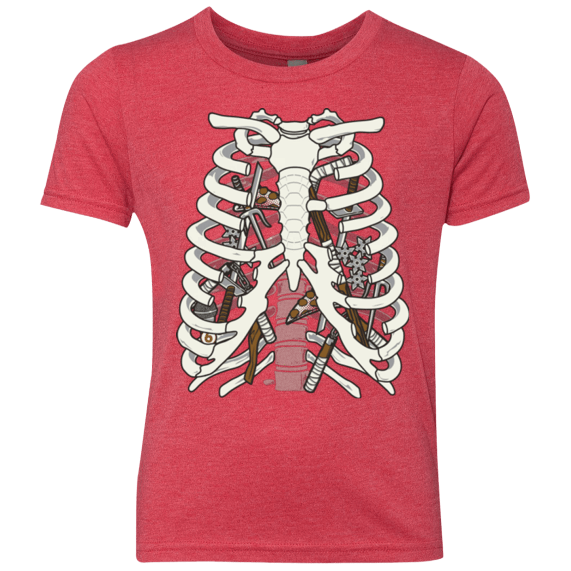 T-Shirts Vintage Red / YXS Anatomy of a Ninja Turtle Youth Triblend T-Shirt