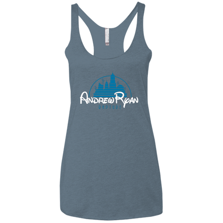 T-Shirts Indigo / X-Small ANDREWRYAN Women's Triblend Racerback Tank