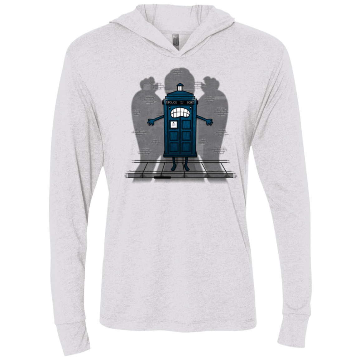 T-Shirts Heather White / X-Small Angels Are Here Triblend Long Sleeve Hoodie Tee