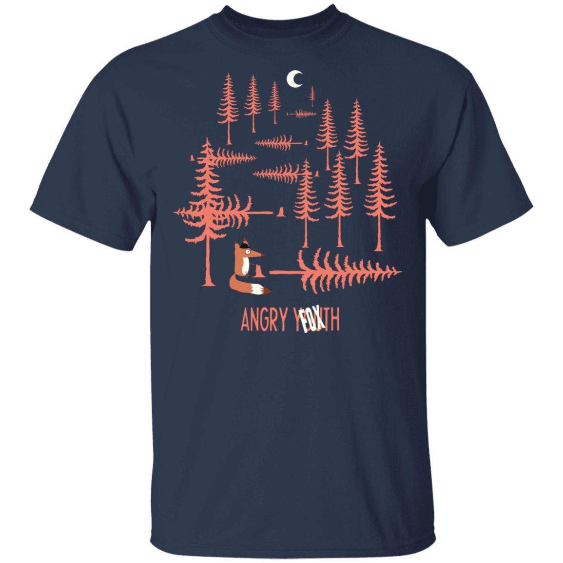 T-Shirts Navy / S Angry Fox T-Shirt