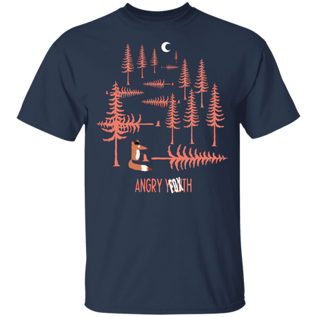 T-Shirts Navy / YXS Angry Fox Youth T-Shirt