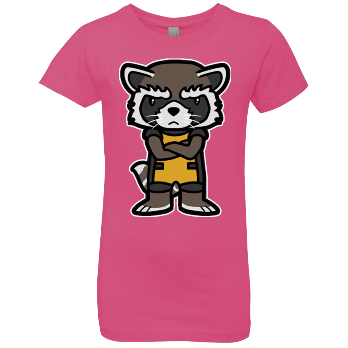 T-Shirts Hot Pink / YXS Angry Racoon Girls Premium T-Shirt
