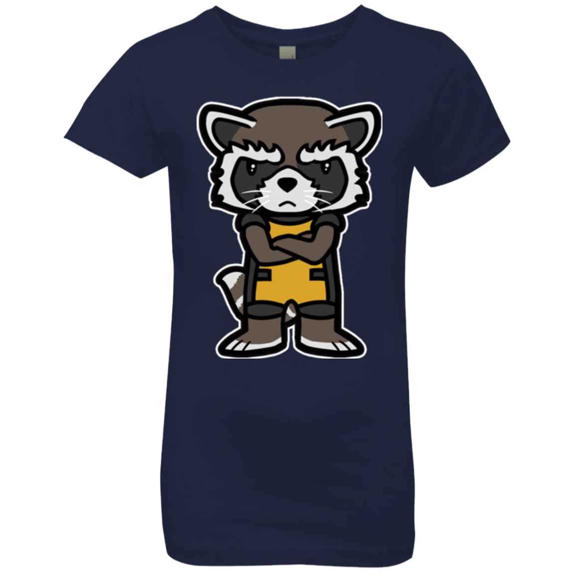 T-Shirts Midnight Navy / YXS Angry Racoon Girls Premium T-Shirt