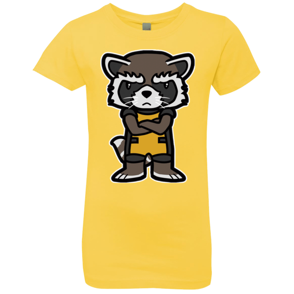 T-Shirts Vibrant Yellow / YXS Angry Racoon Girls Premium T-Shirt