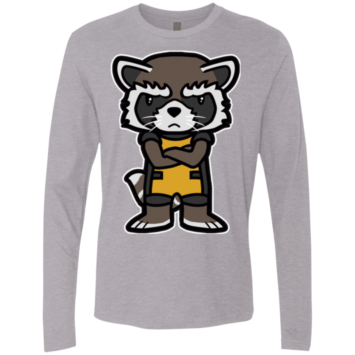 T-Shirts Heather Grey / Small Angry Racoon Men's Premium Long Sleeve