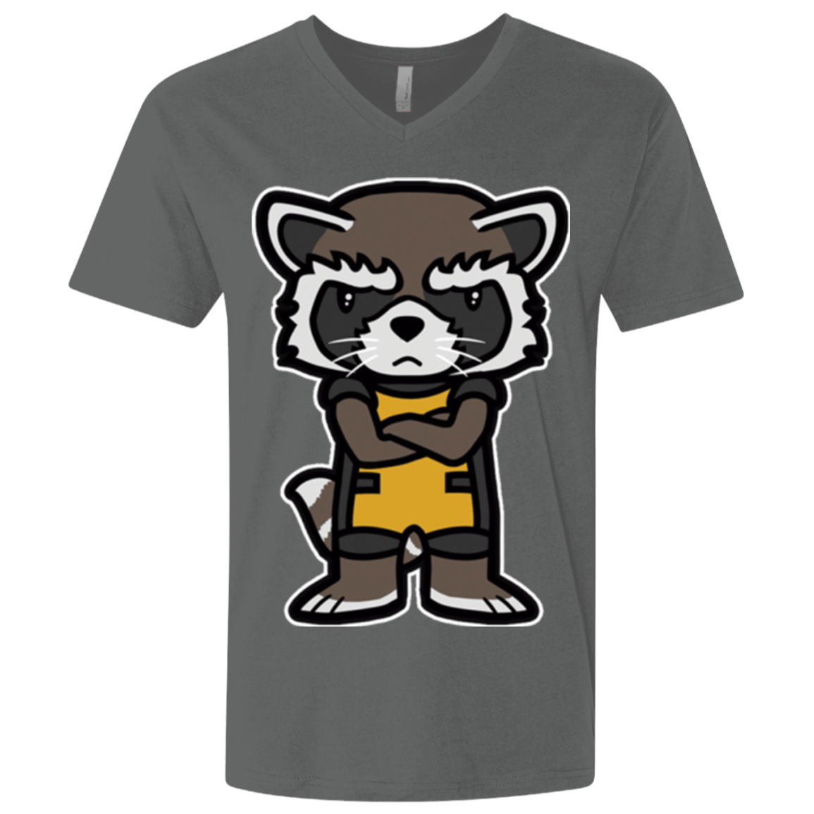 T-Shirts Heavy Metal / X-Small Angry Racoon Men's Premium V-Neck