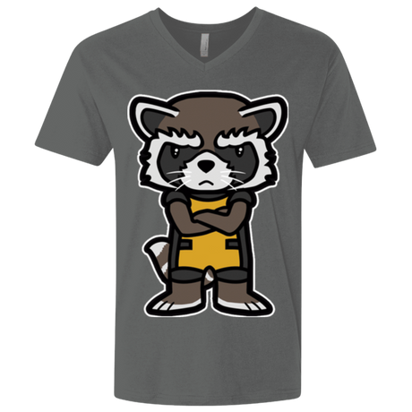 T-Shirts Heavy Metal / X-Small Angry Racoon Men's Premium V-Neck