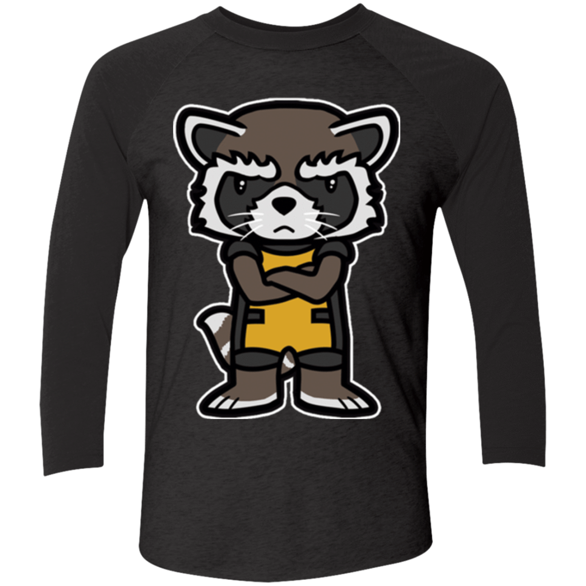 T-Shirts Vintage Black/Vintage Black / X-Small Angry Racoon Triblend 3/4 Sleeve