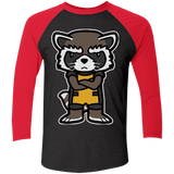 T-Shirts Vintage Black/Vintage Red / X-Small Angry Racoon Triblend 3/4 Sleeve