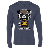 T-Shirts Vintage Navy / X-Small Angry Racoon Triblend Long Sleeve Hoodie Tee