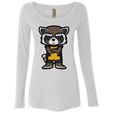 T-Shirts Heather White / Small Angry Racoon Women's Triblend Long Sleeve Shirt