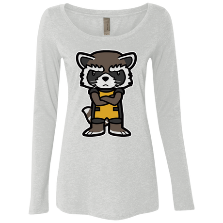 T-Shirts Heather White / Small Angry Racoon Women's Triblend Long Sleeve Shirt