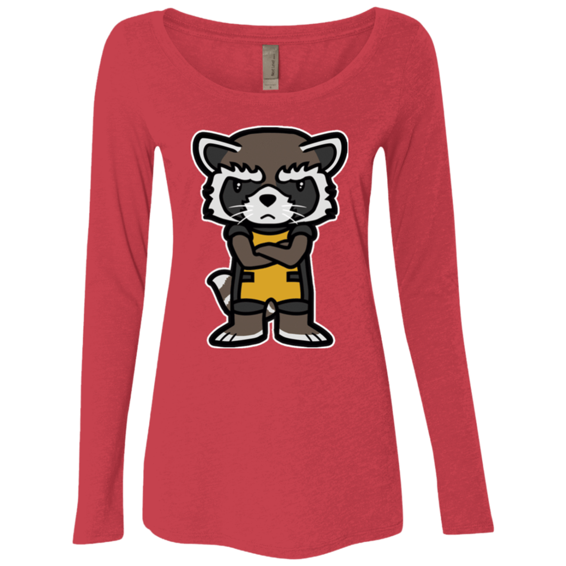 T-Shirts Vintage Red / Small Angry Racoon Women's Triblend Long Sleeve Shirt