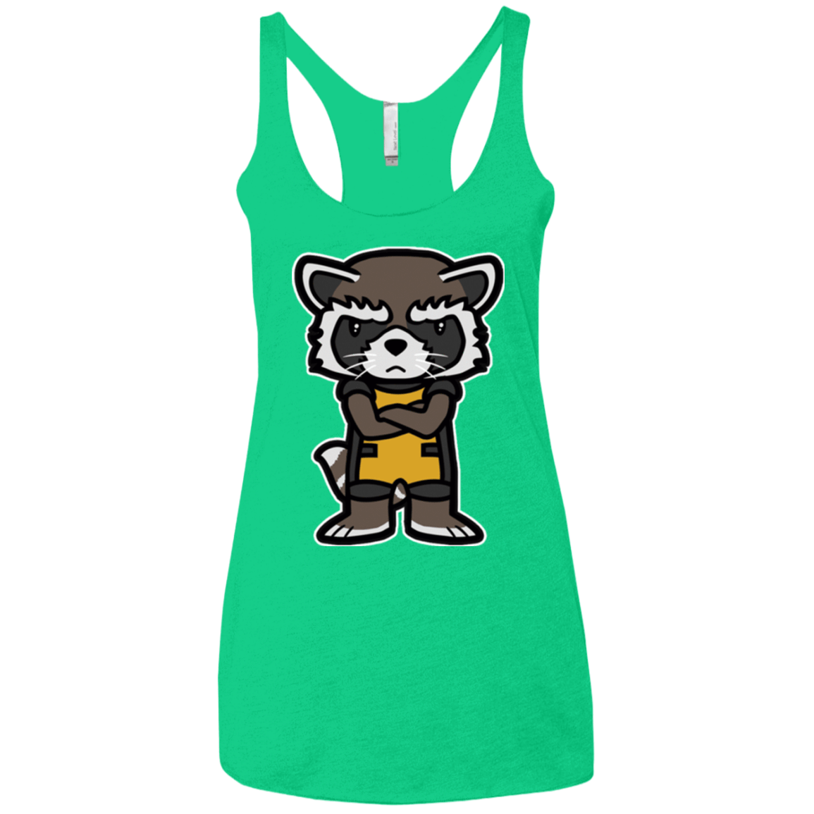 T-Shirts Envy / X-Small Angry Racoon Women's Triblend Racerback Tank