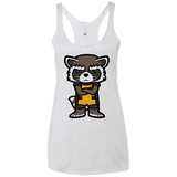 T-Shirts Heather White / X-Small Angry Racoon Women's Triblend Racerback Tank