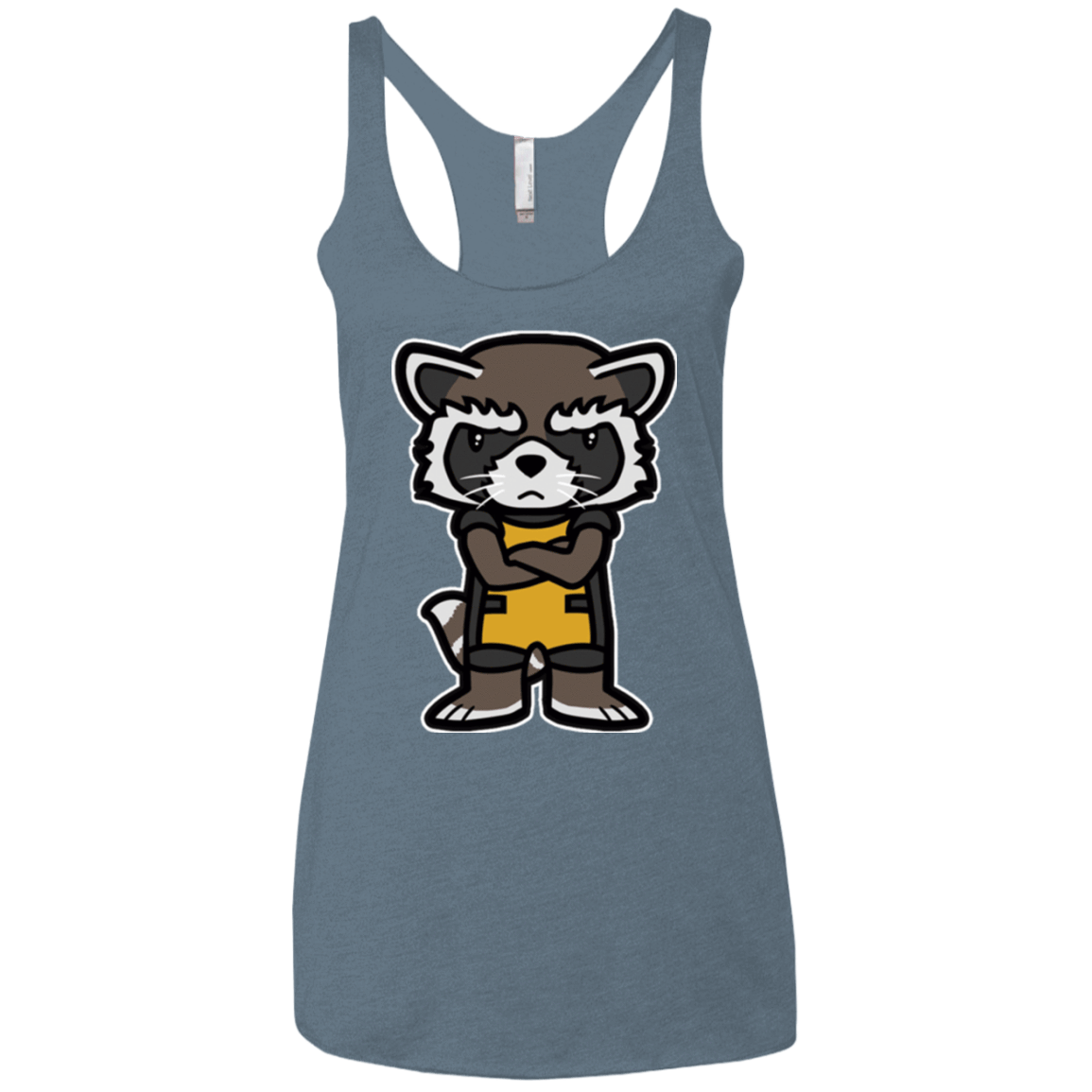 T-Shirts Indigo / X-Small Angry Racoon Women's Triblend Racerback Tank