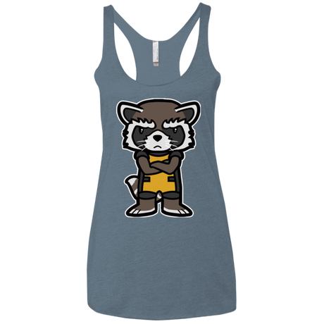 T-Shirts Indigo / X-Small Angry Racoon Women's Triblend Racerback Tank