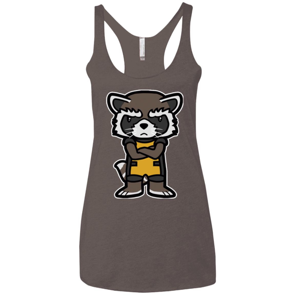 T-Shirts Macchiato / X-Small Angry Racoon Women's Triblend Racerback Tank