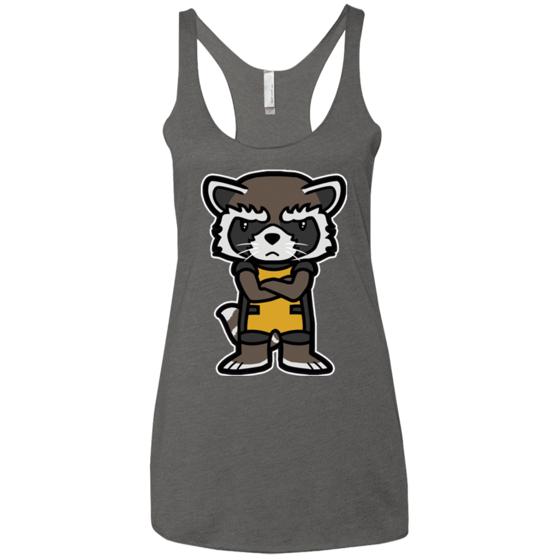 T-Shirts Premium Heather / X-Small Angry Racoon Women's Triblend Racerback Tank