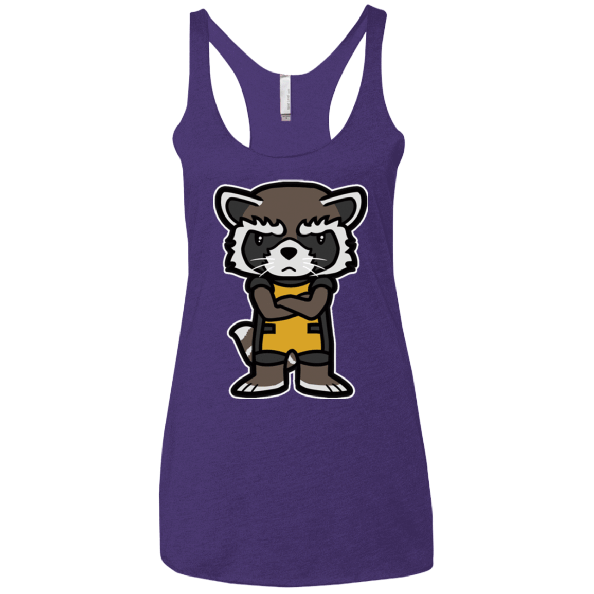 T-Shirts Purple / X-Small Angry Racoon Women's Triblend Racerback Tank