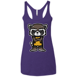 T-Shirts Purple / X-Small Angry Racoon Women's Triblend Racerback Tank