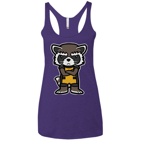 T-Shirts Purple / X-Small Angry Racoon Women's Triblend Racerback Tank