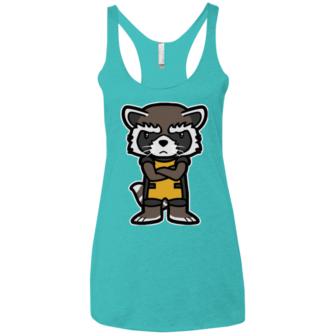 T-Shirts Tahiti Blue / X-Small Angry Racoon Women's Triblend Racerback Tank