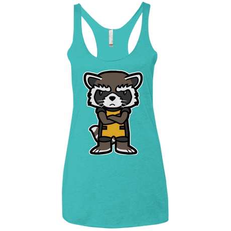 T-Shirts Tahiti Blue / X-Small Angry Racoon Women's Triblend Racerback Tank