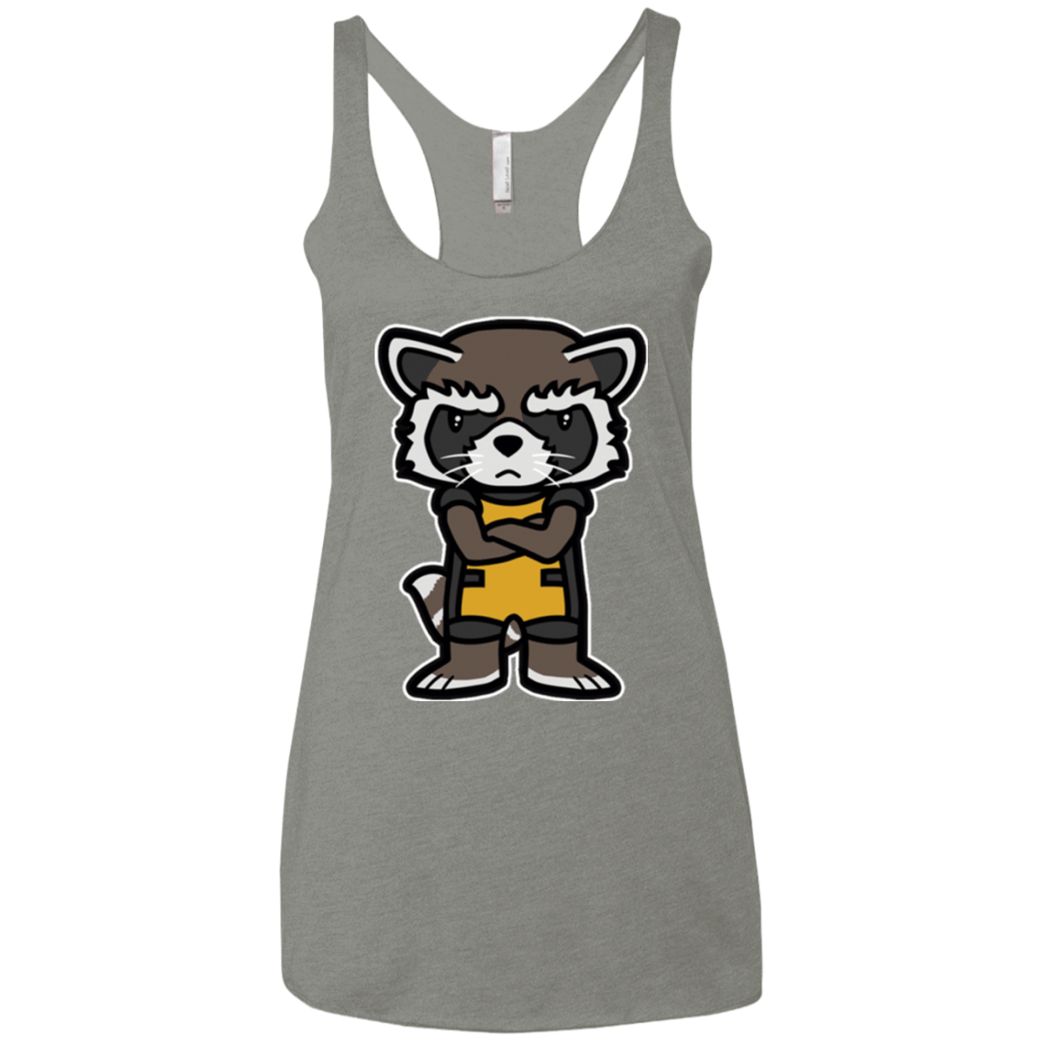 T-Shirts Venetian Grey / X-Small Angry Racoon Women's Triblend Racerback Tank