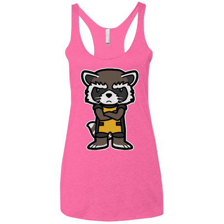 T-Shirts Vintage Pink / X-Small Angry Racoon Women's Triblend Racerback Tank