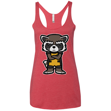 T-Shirts Vintage Red / X-Small Angry Racoon Women's Triblend Racerback Tank