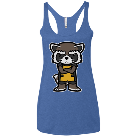 T-Shirts Vintage Royal / X-Small Angry Racoon Women's Triblend Racerback Tank