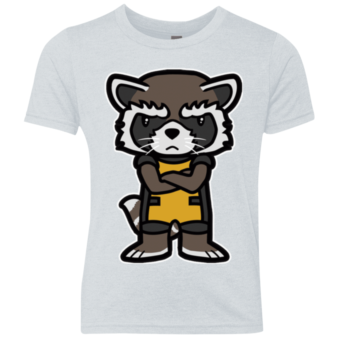 T-Shirts Heather White / YXS Angry Racoon Youth Triblend T-Shirt