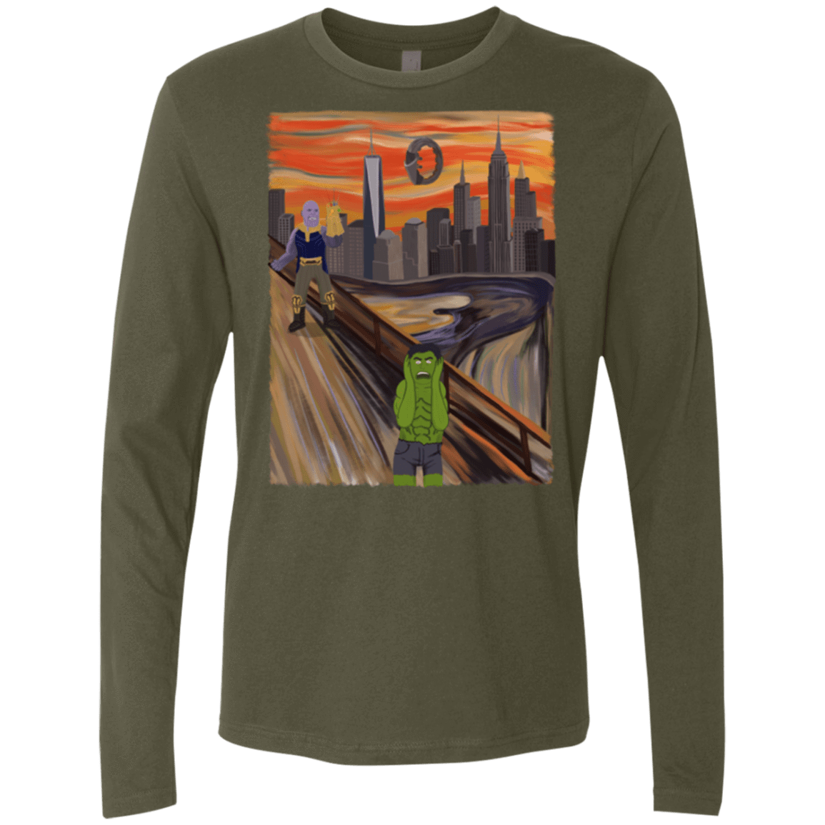 Angry Scream Men's Premium Long Sleeve