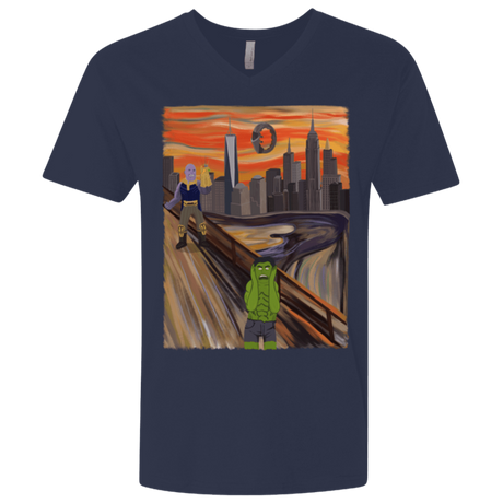 T-Shirts Midnight Navy / X-Small Angry Scream Men's Premium V-Neck