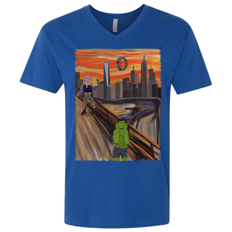 T-Shirts Royal / X-Small Angry Scream Men's Premium V-Neck