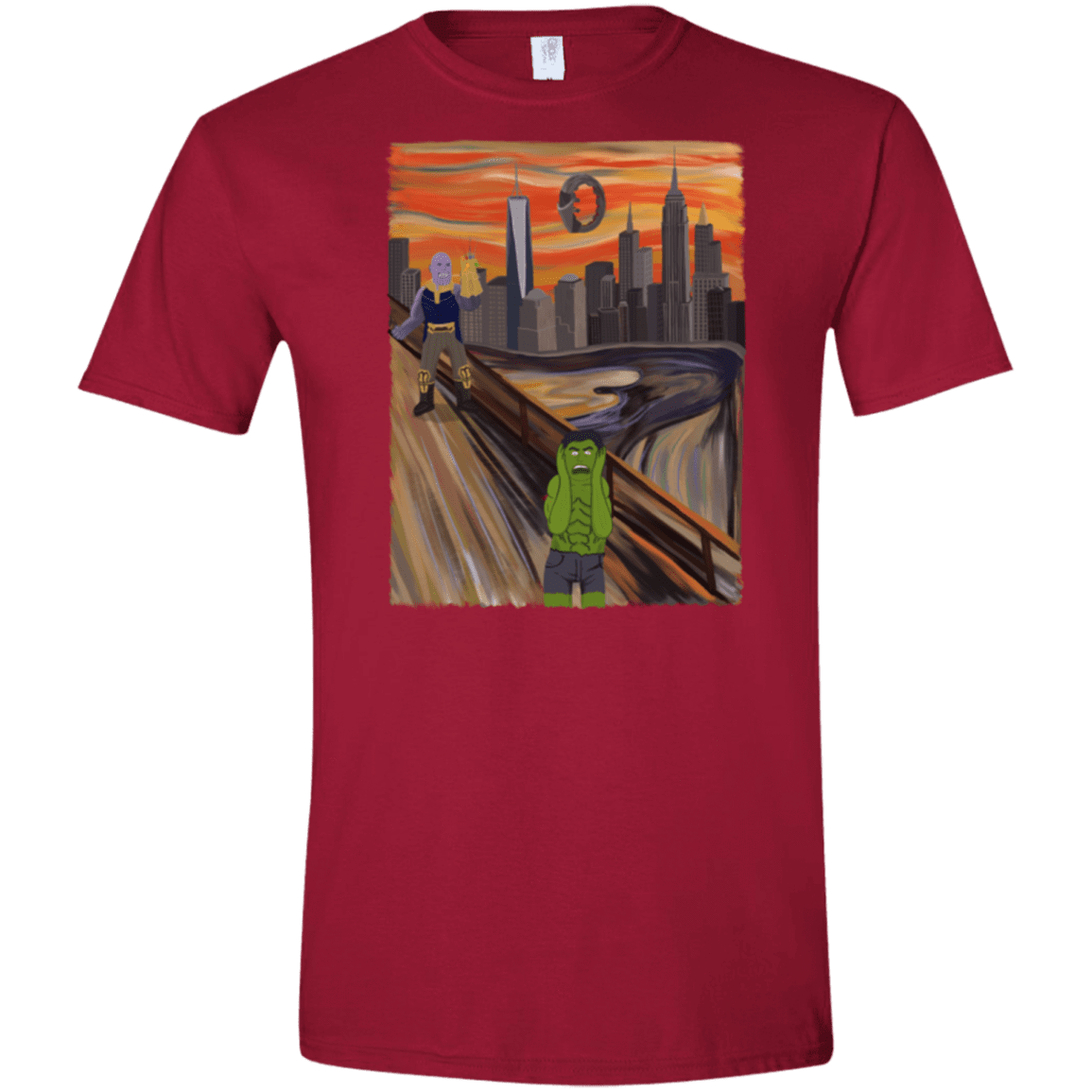 T-Shirts Cardinal Red / S Angry Scream Men's Semi-Fitted Softstyle