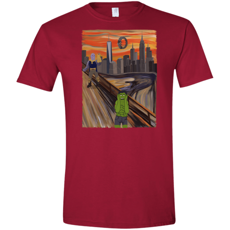 T-Shirts Cardinal Red / S Angry Scream Men's Semi-Fitted Softstyle