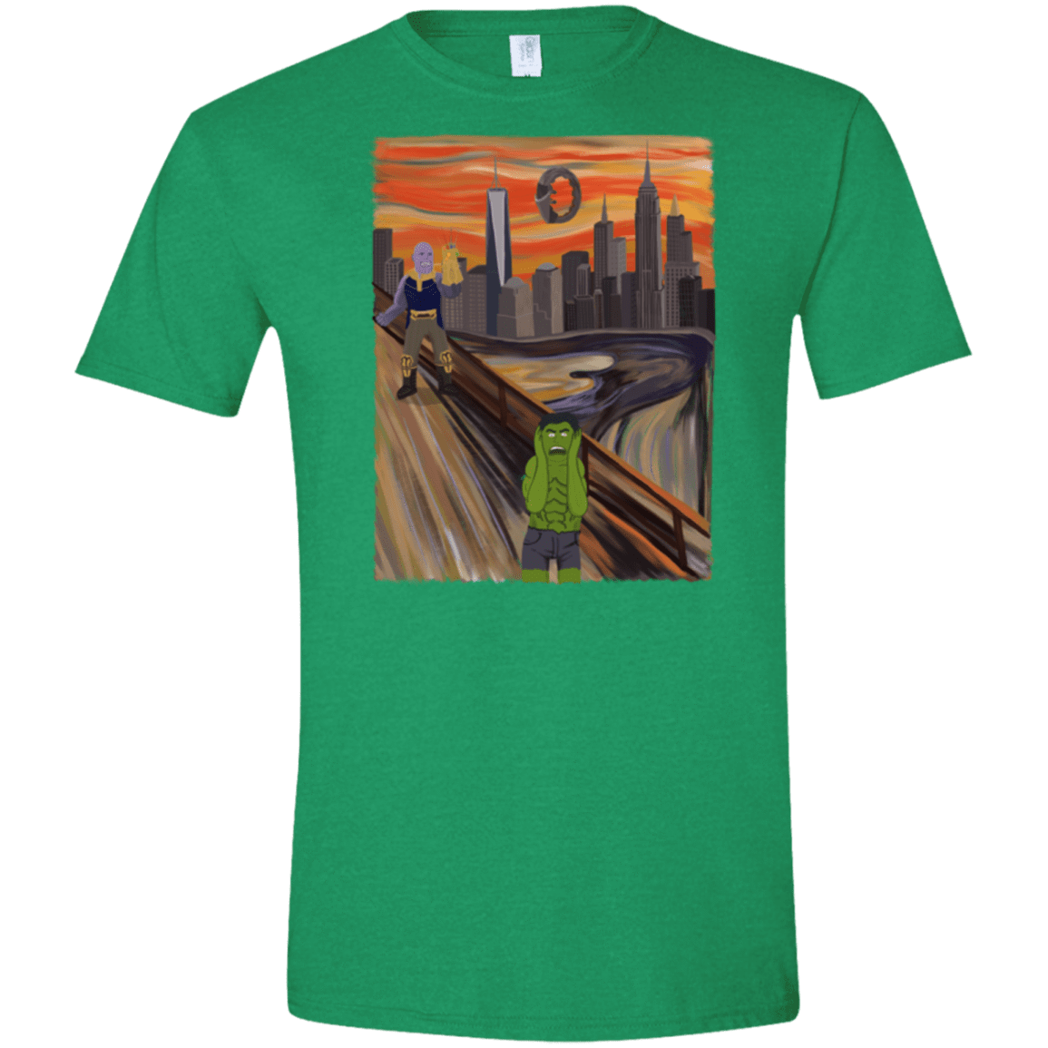 T-Shirts Heather Irish Green / S Angry Scream Men's Semi-Fitted Softstyle