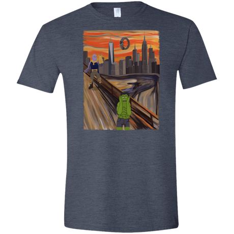 T-Shirts Heather Navy / S Angry Scream Men's Semi-Fitted Softstyle