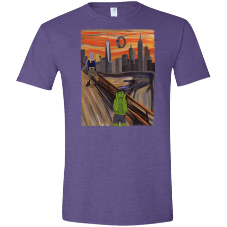 T-Shirts Heather Purple / S Angry Scream Men's Semi-Fitted Softstyle