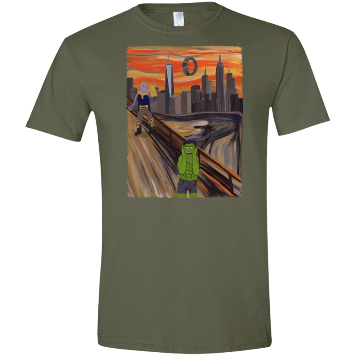 T-Shirts Military Green / S Angry Scream Men's Semi-Fitted Softstyle
