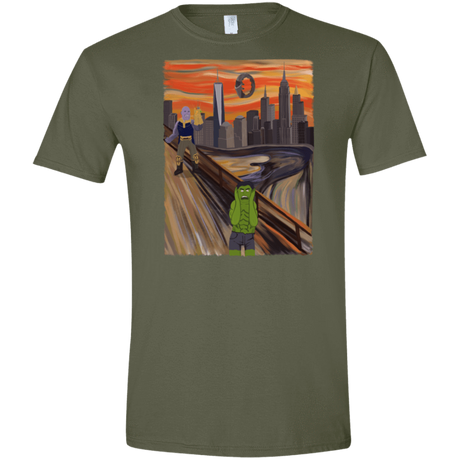 T-Shirts Military Green / S Angry Scream Men's Semi-Fitted Softstyle