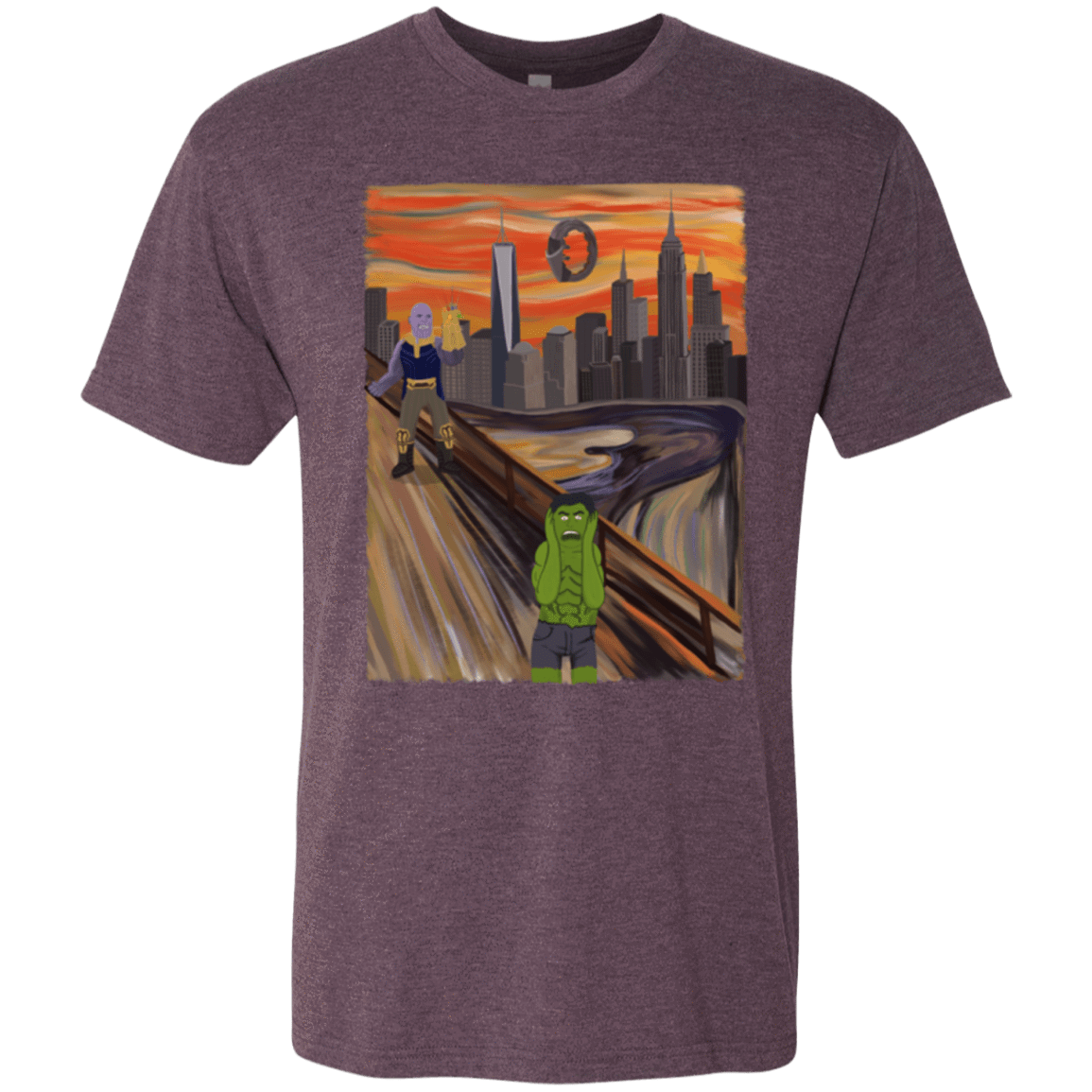 T-Shirts Vintage Purple / S Angry Scream Men's Triblend T-Shirt