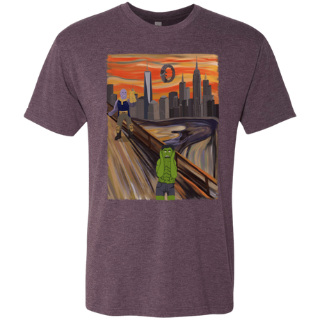 T-Shirts Vintage Purple / S Angry Scream Men's Triblend T-Shirt