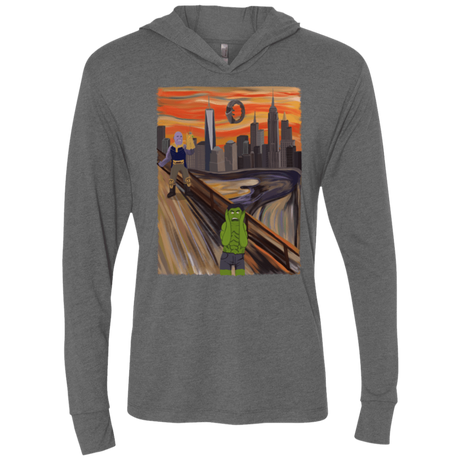 T-Shirts Premium Heather / X-Small Angry Scream Triblend Long Sleeve Hoodie Tee