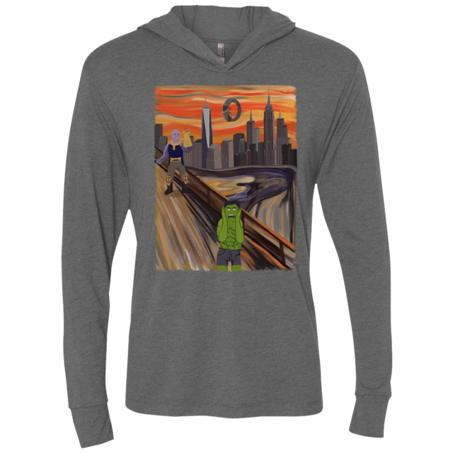 T-Shirts Premium Heather / X-Small Angry Scream Triblend Long Sleeve Hoodie Tee