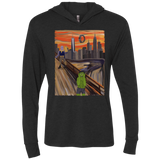 T-Shirts Vintage Black / X-Small Angry Scream Triblend Long Sleeve Hoodie Tee